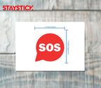 SOS SIGN STICKER Premium Vinyl Sticker