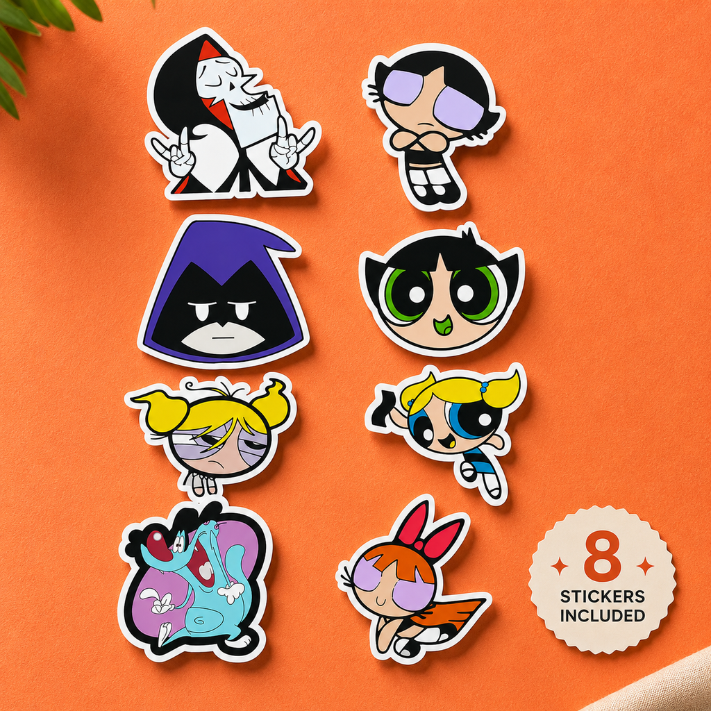 Powerpuff Girls Mini Sticker Sheet (8 Vinyl Stickers)