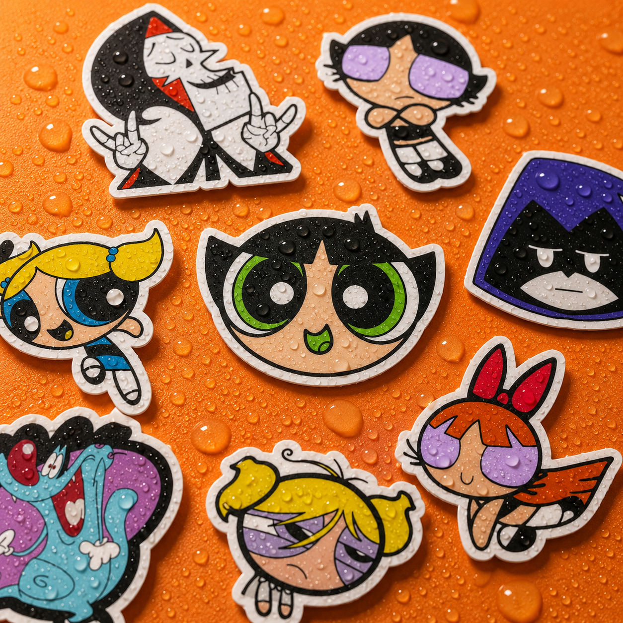 Powerpuff Girls Mini Sticker Sheet (8 Vinyl Stickers)