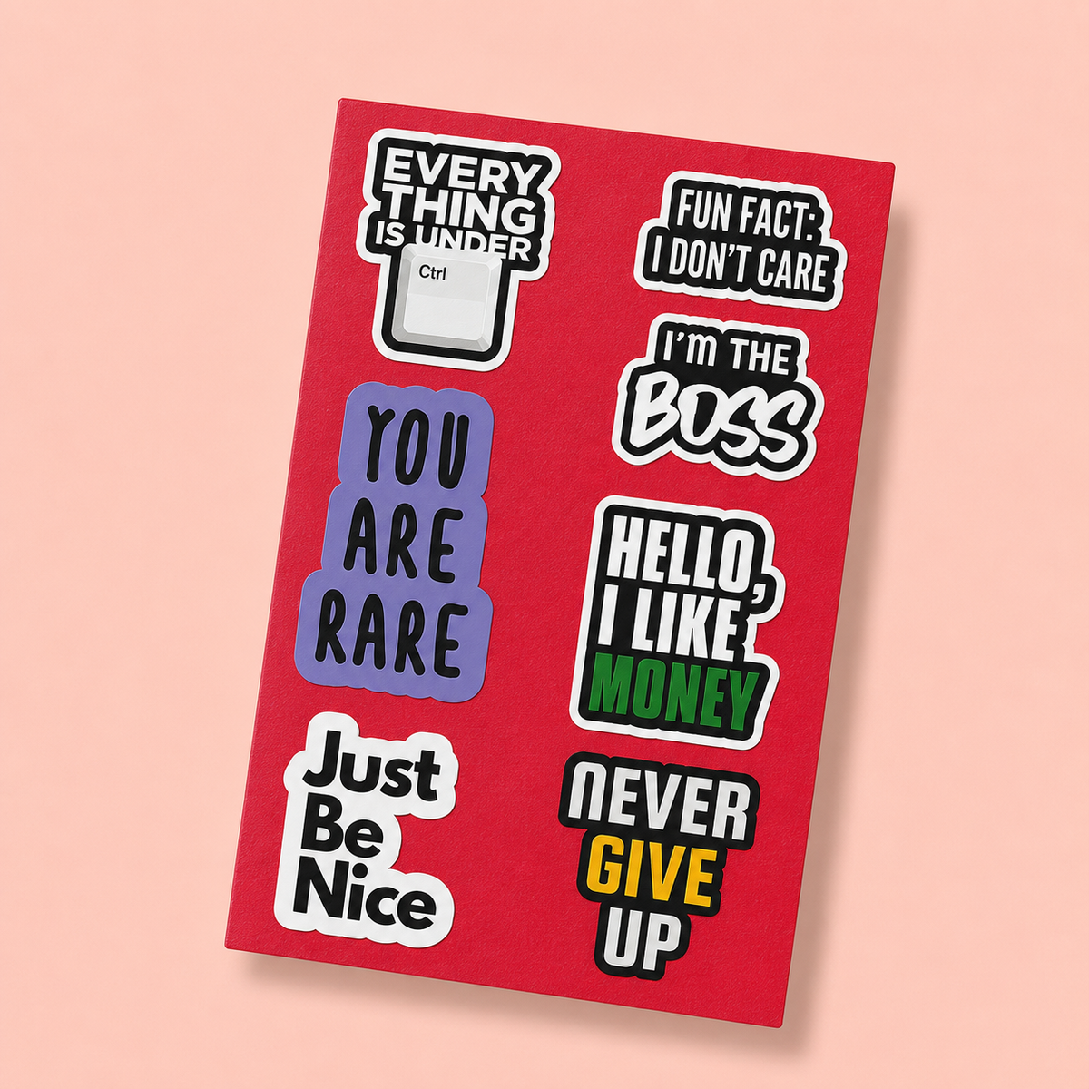Bold Attitude Quotes Mini Sticker Sheet