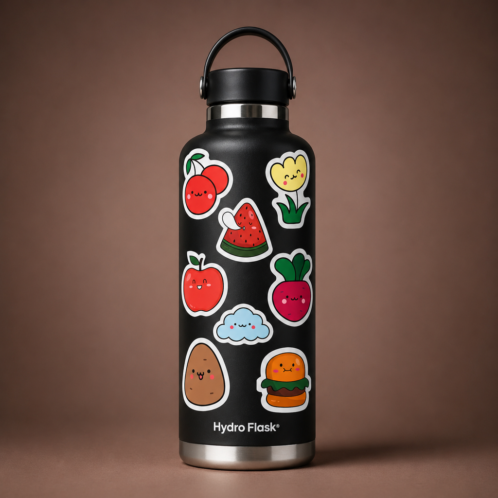 Cute Food & Nature Mini Sticker Sheet (8 Vinyl Stickers)