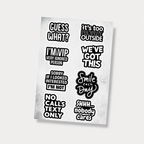 Introvert Humor Mini Sticker Sheet (8 Vinyl Stickers)