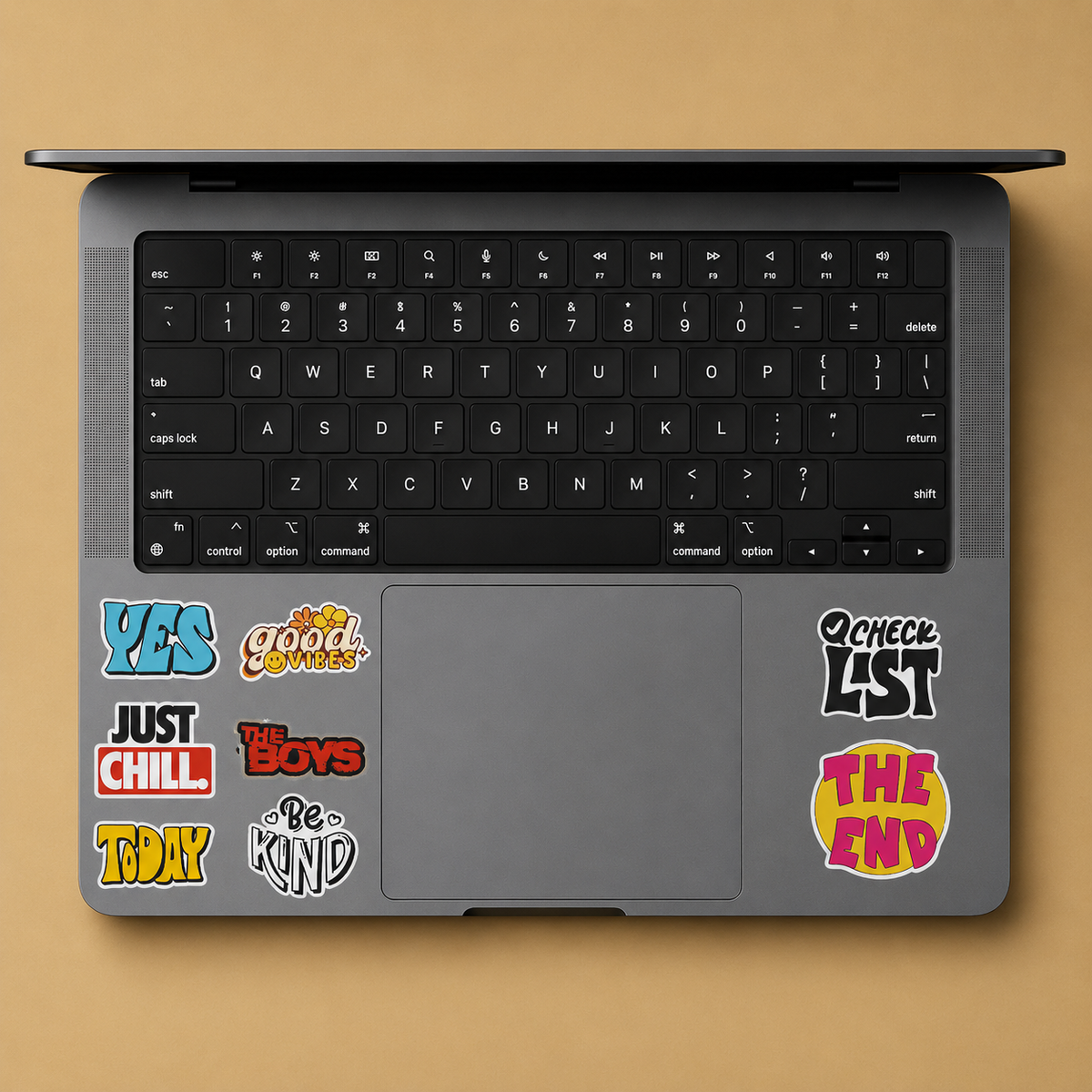 Good Vibes Typography Mini Sticker Sheet (7 Vinyl Stickers)