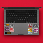 Coder & Hustle Mini Sticker Sheet (9 Vinyl Stickers)