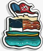 MAP STICKER Premium Vinyl Sticker