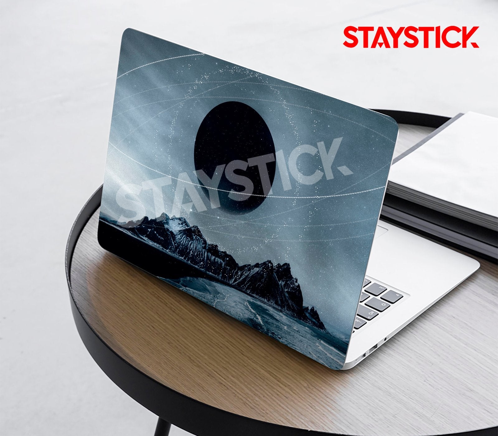 Black Moon laptop skin sticker