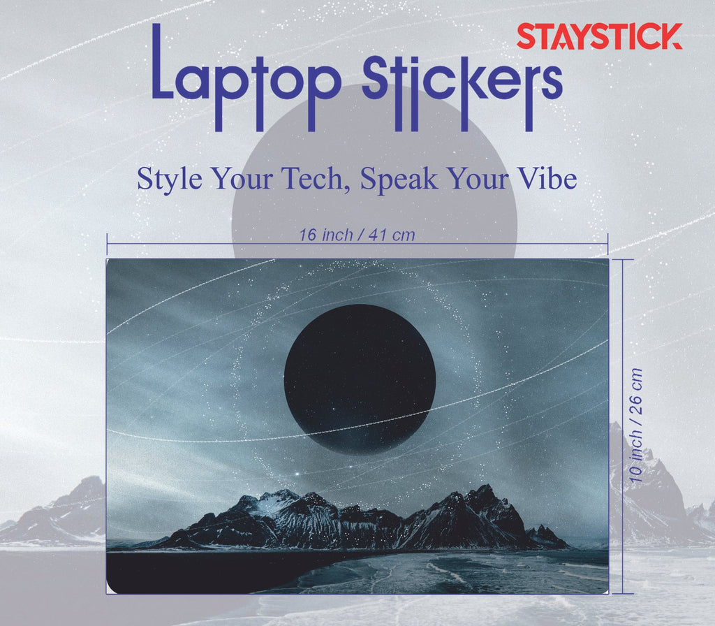 Black Moon laptop skin sticker