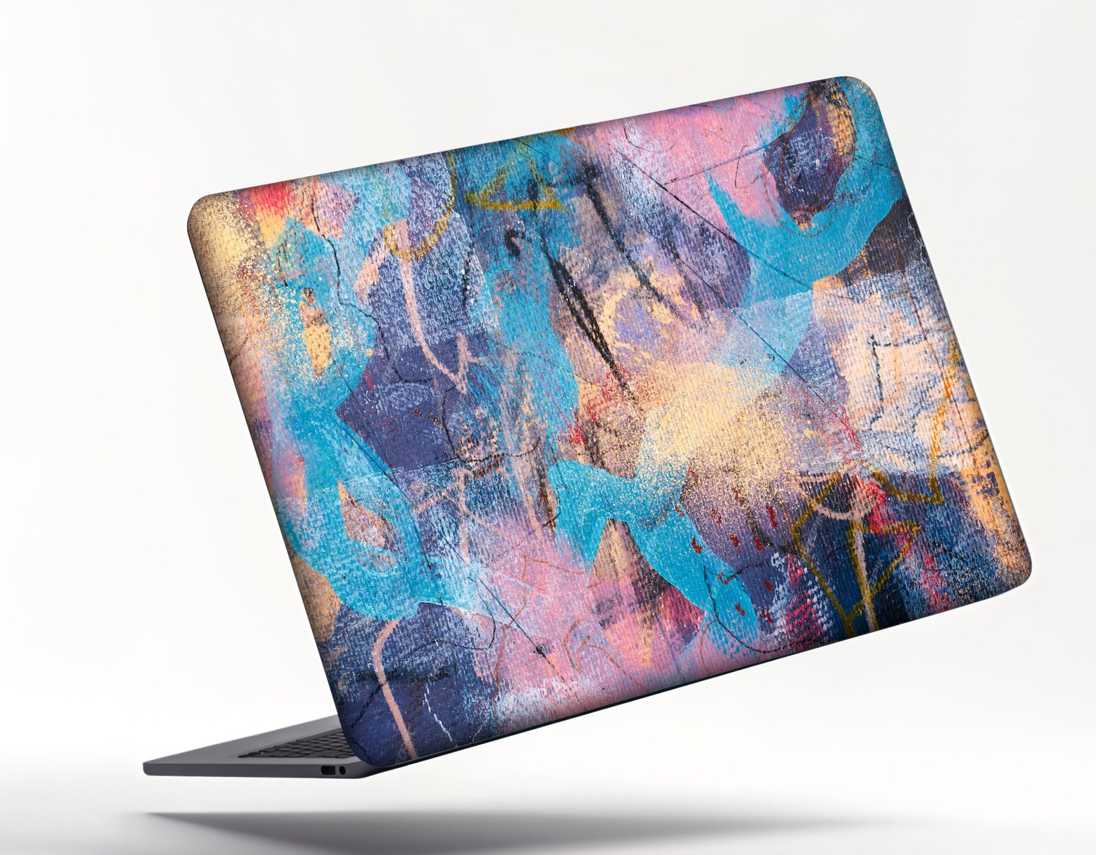 PURPLE AND PINK GRAPHICAL DESIGNED LAPTOP STICKER