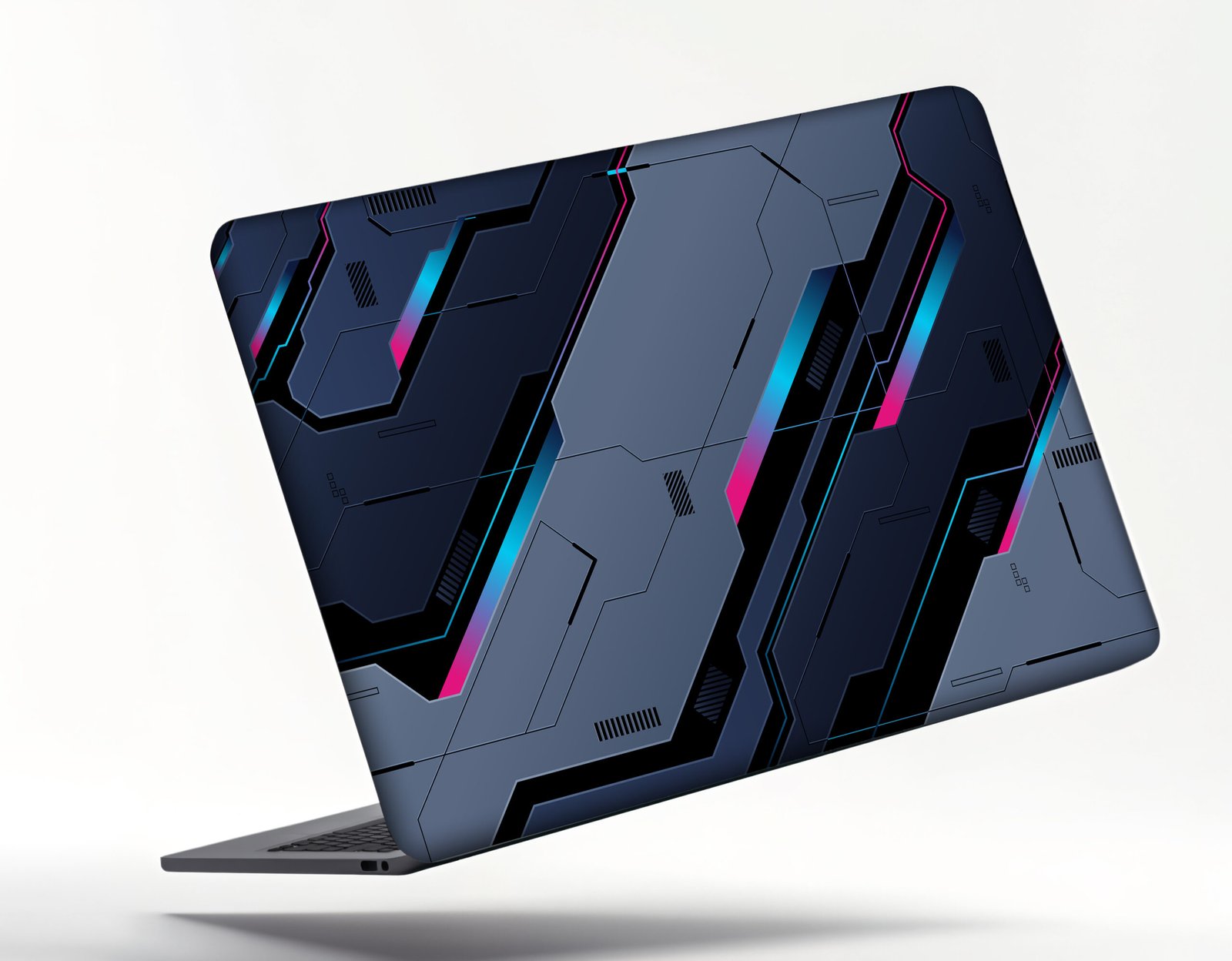 BLACK AND GREY GRAPHICAL LAPTOP STICKER