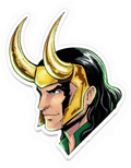 FACE CARTOON STICKER Premium Vinyl Sticker