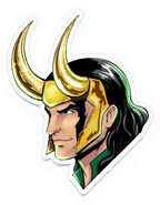 FACE CARTOON STICKER Premium Vinyl Sticker