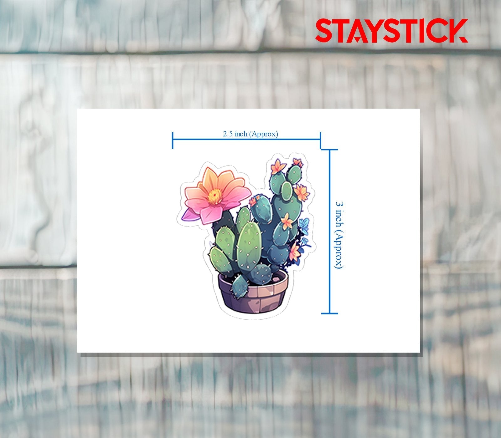 FLOWER POT STICKER Premium Vinyl Sticker