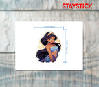 GIRL CARTOON STICKER Premium Vinyl Sticker
