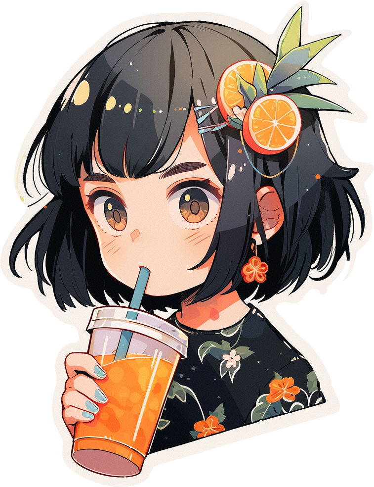 DRINK GIRL STICKER Premium Vinyl Sticker