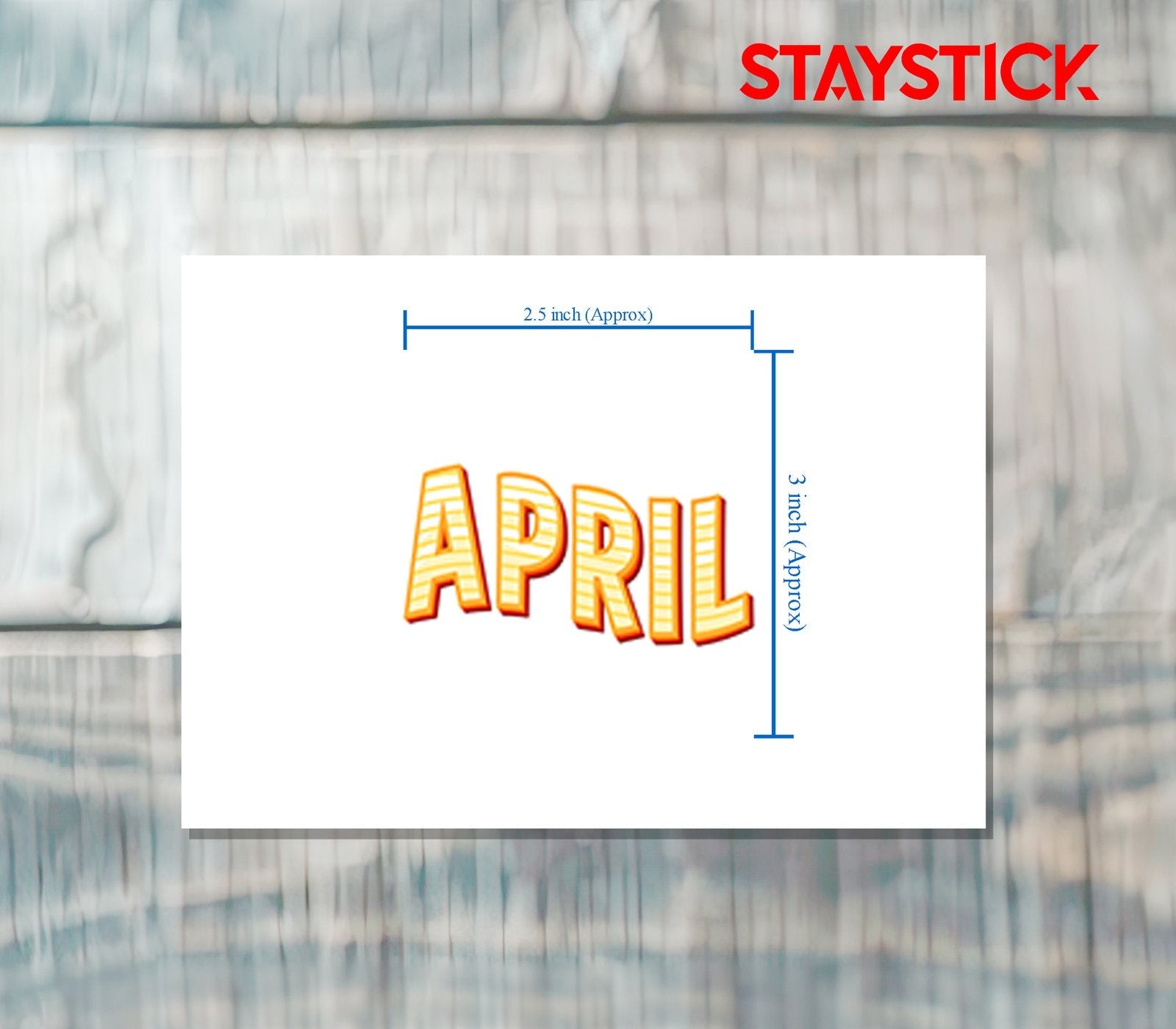 APRIL STICKER Premium Vinyl Sticker