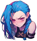 ANGRY GIRL STICKER Premium Vinyl Sticker