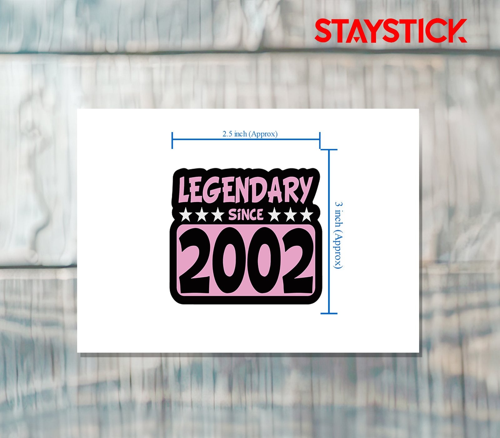 SINCE 2002 STICKER Premium Vinyl Sticker