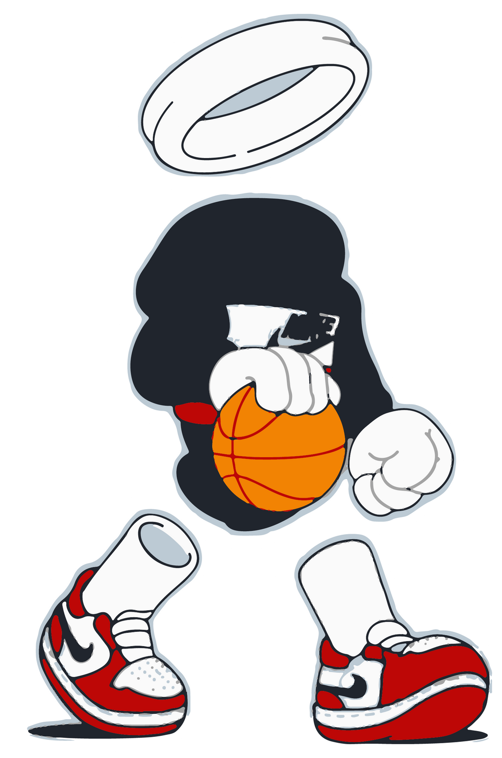 HOOP HALO STICKER Premium Vinyl Sticker
