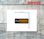 PROGRAMMER STICKER Premium Vinyl Sticker