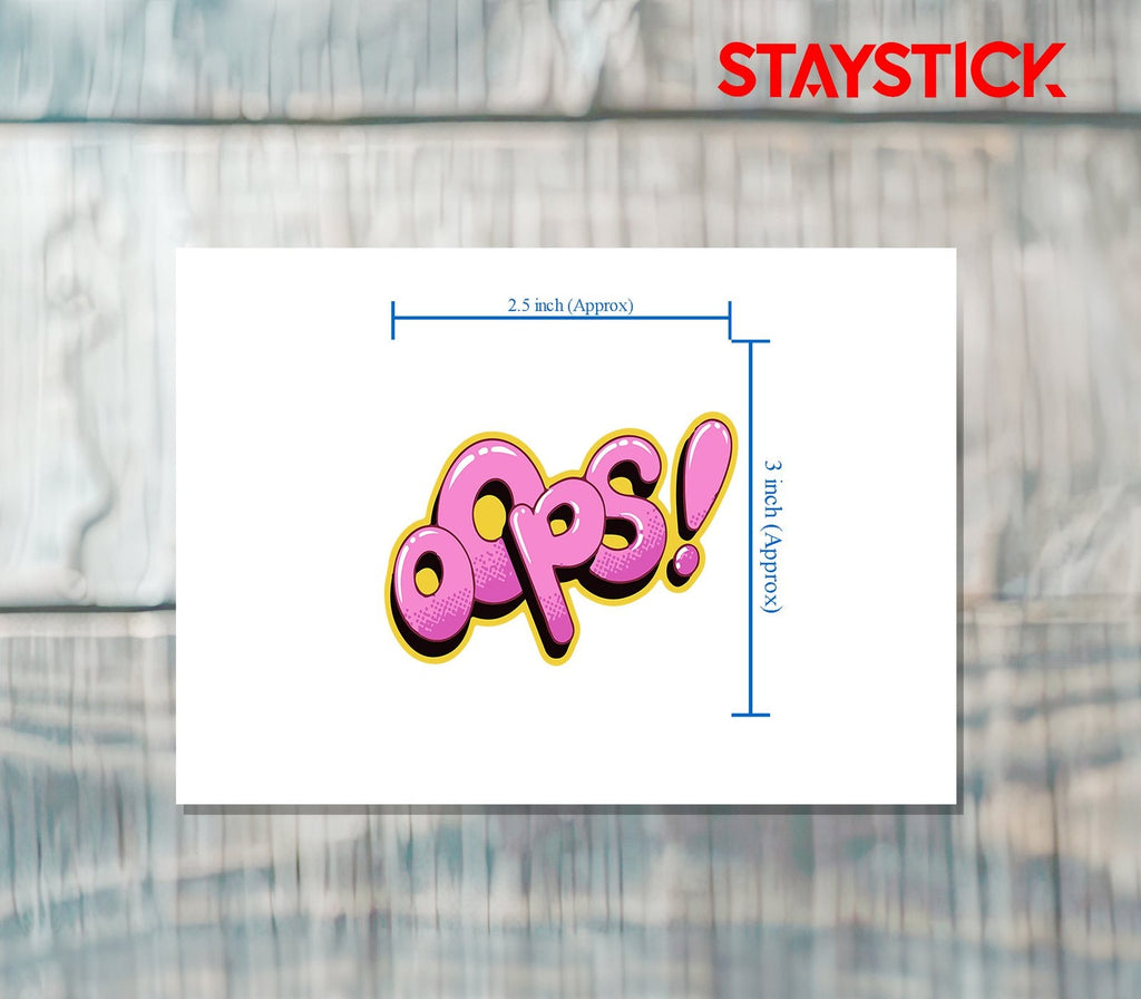 OOPS STICKER Premium Vinyl Sticker