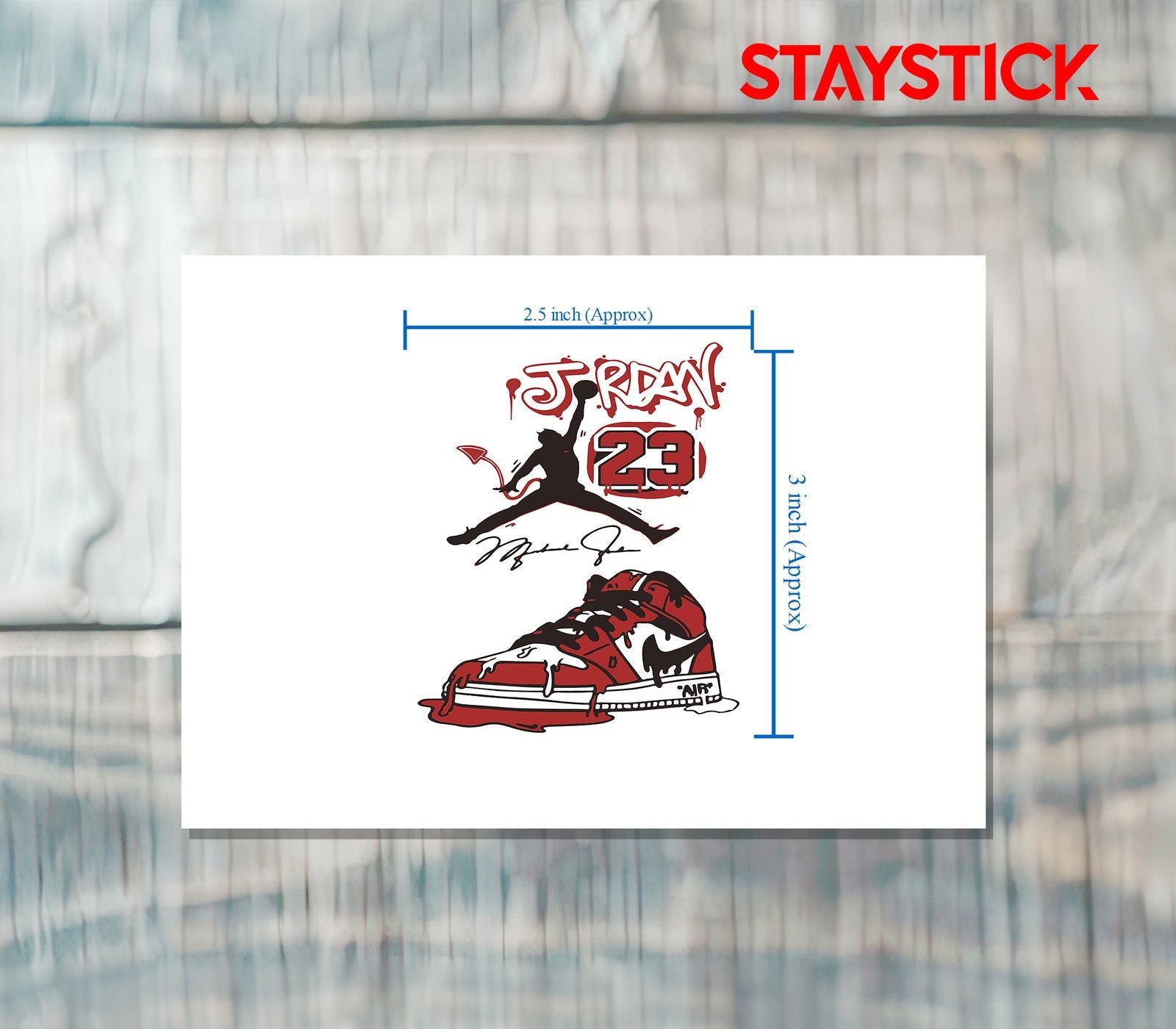 JORDAN STICKER Premium Vinyl Sticker