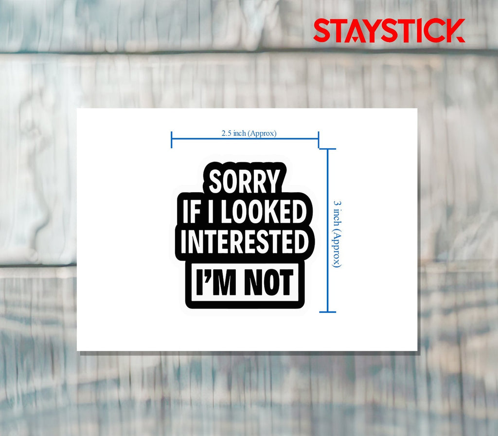 SORRY 3 STICKER Premium Vinyl Sticker
