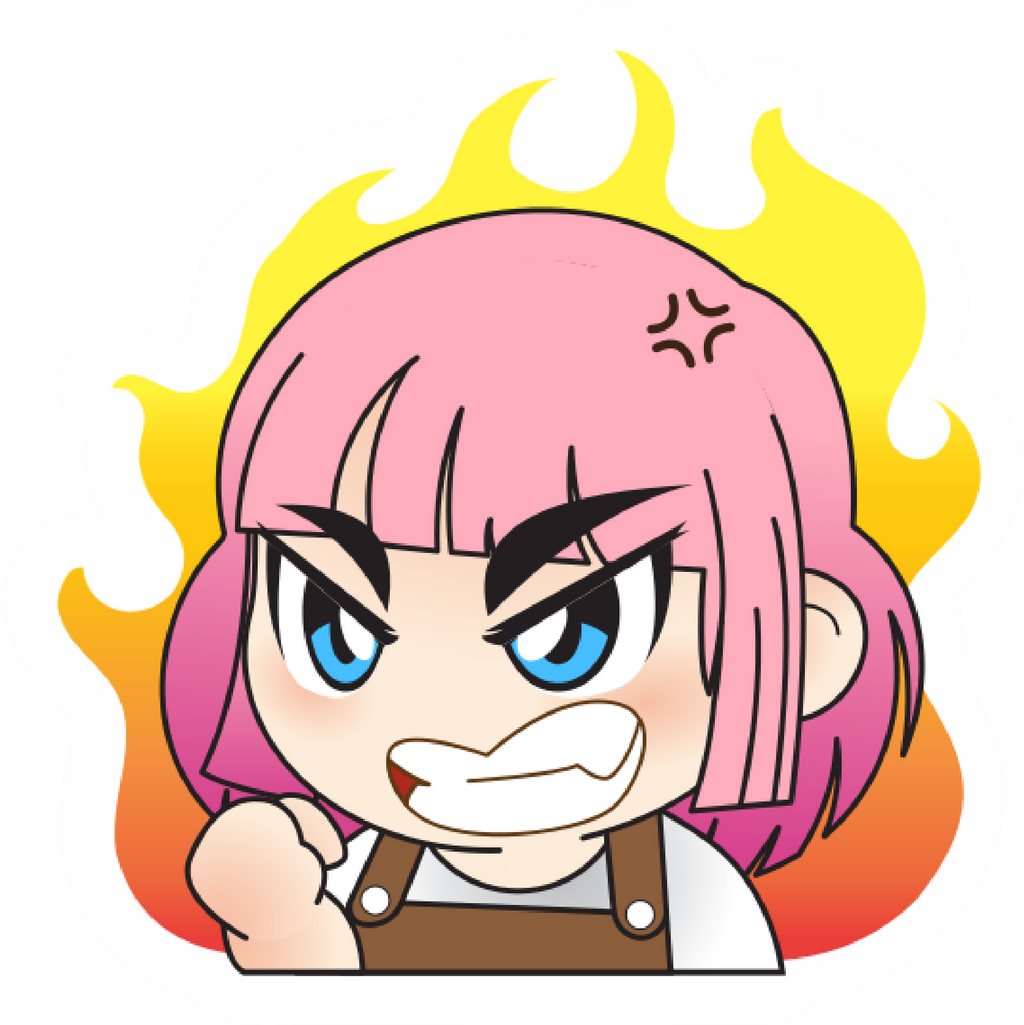 ANGRY GIRL STICKER Premium Vinyl Sticker