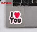 I LOVE YOU STICKER Metalized Sticker