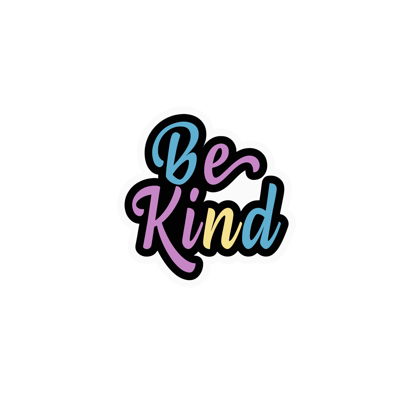 BE KIND STICKER Metalized Sticker