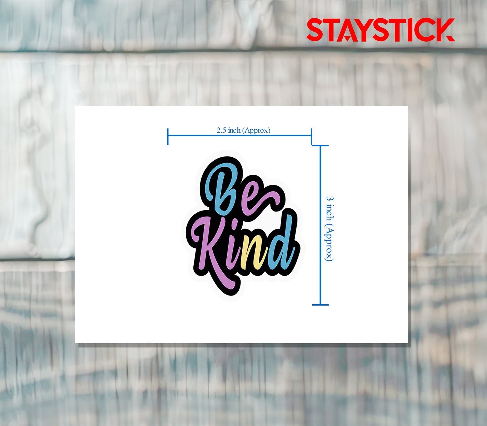 BE KIND STICKER Metalized Sticker
