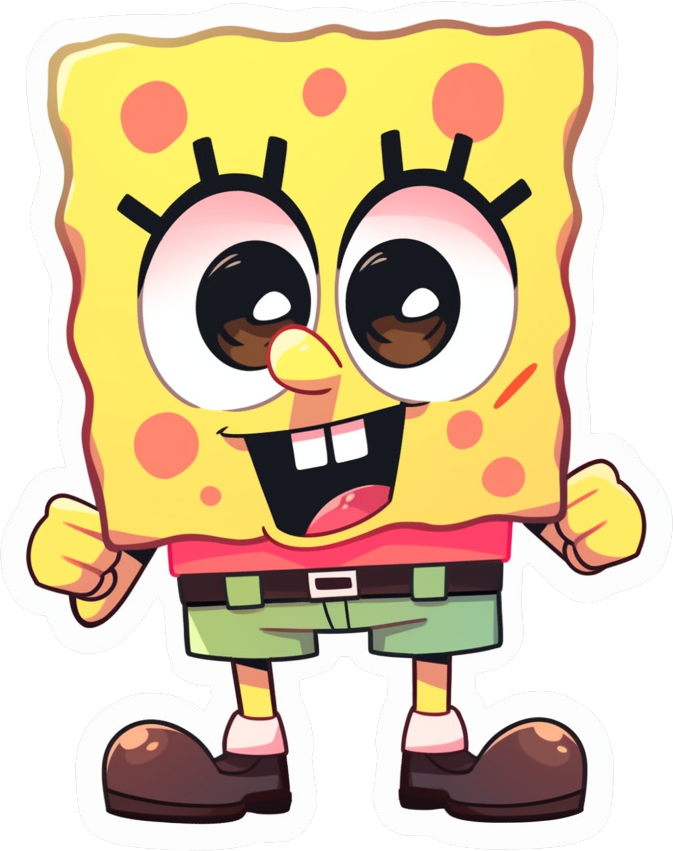 SPONGEBOB STICKER 3D Premium Sticker