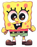 SPONGEBOB STICKER 3D Premium Sticker