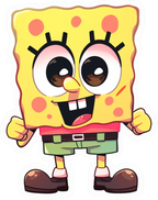 SPONGEBOB STICKER 3D Premium Sticker