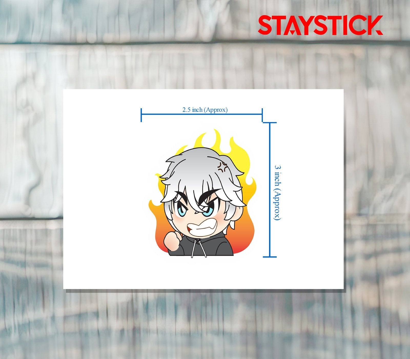 FIRE GIRL STICKER Premium Vinyl Sticker