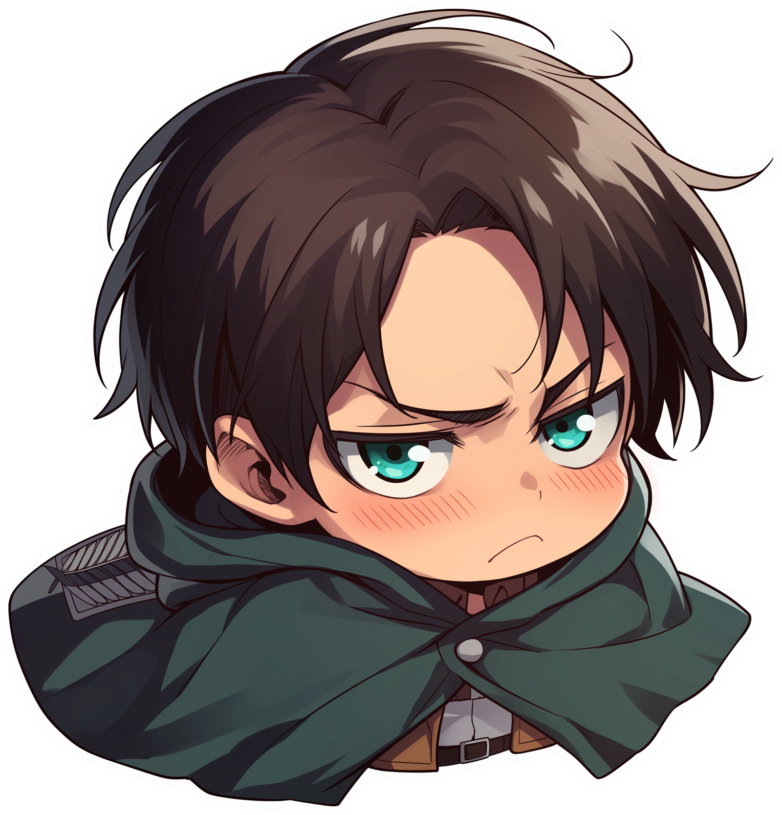 Angry Boy Face Sticker Premium Vinyl Sticker