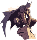 batman cartoon sticker Premium Vinyl Sticker