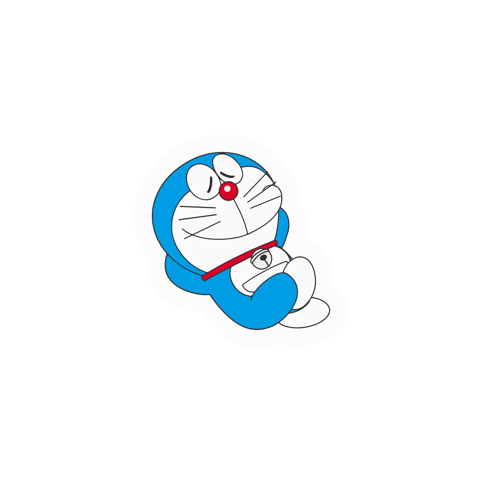 Doraemon Relaxing Sticker Premium Vinyl Sticker
