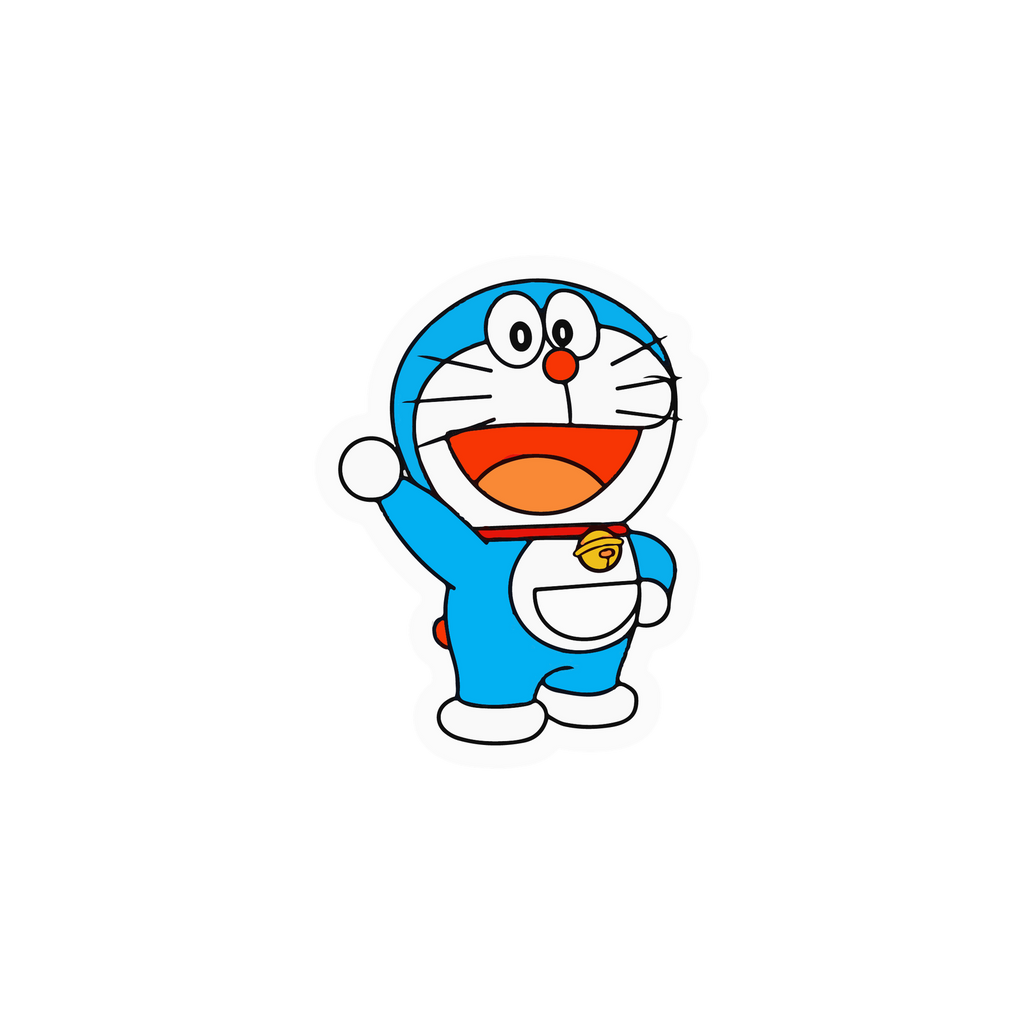 Doraemon Waving Sticker Premium Vinyl Sticker