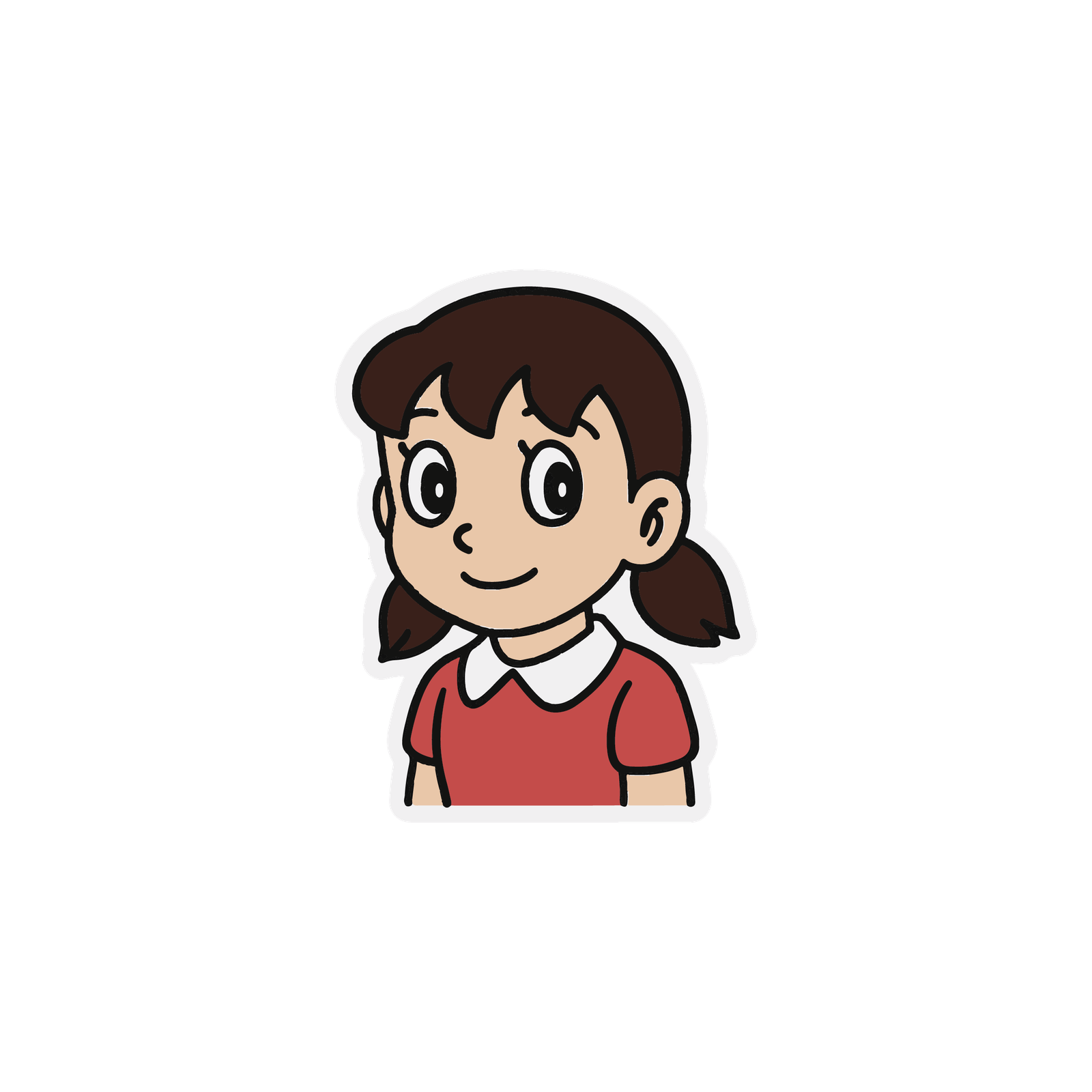 Cute Anime Girl Sticker Premium Vinyl Sticker