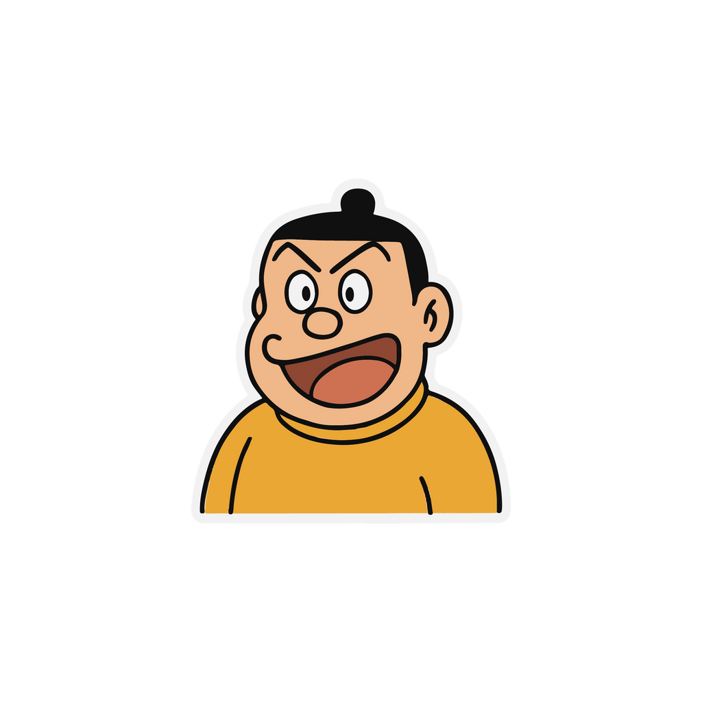 Gian Doraemon Sticker Premium Vinyl Sticker