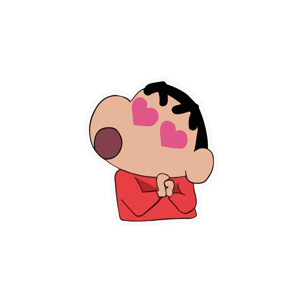 Shin-Chan in Love Sticker Premium Vinyl Sticker