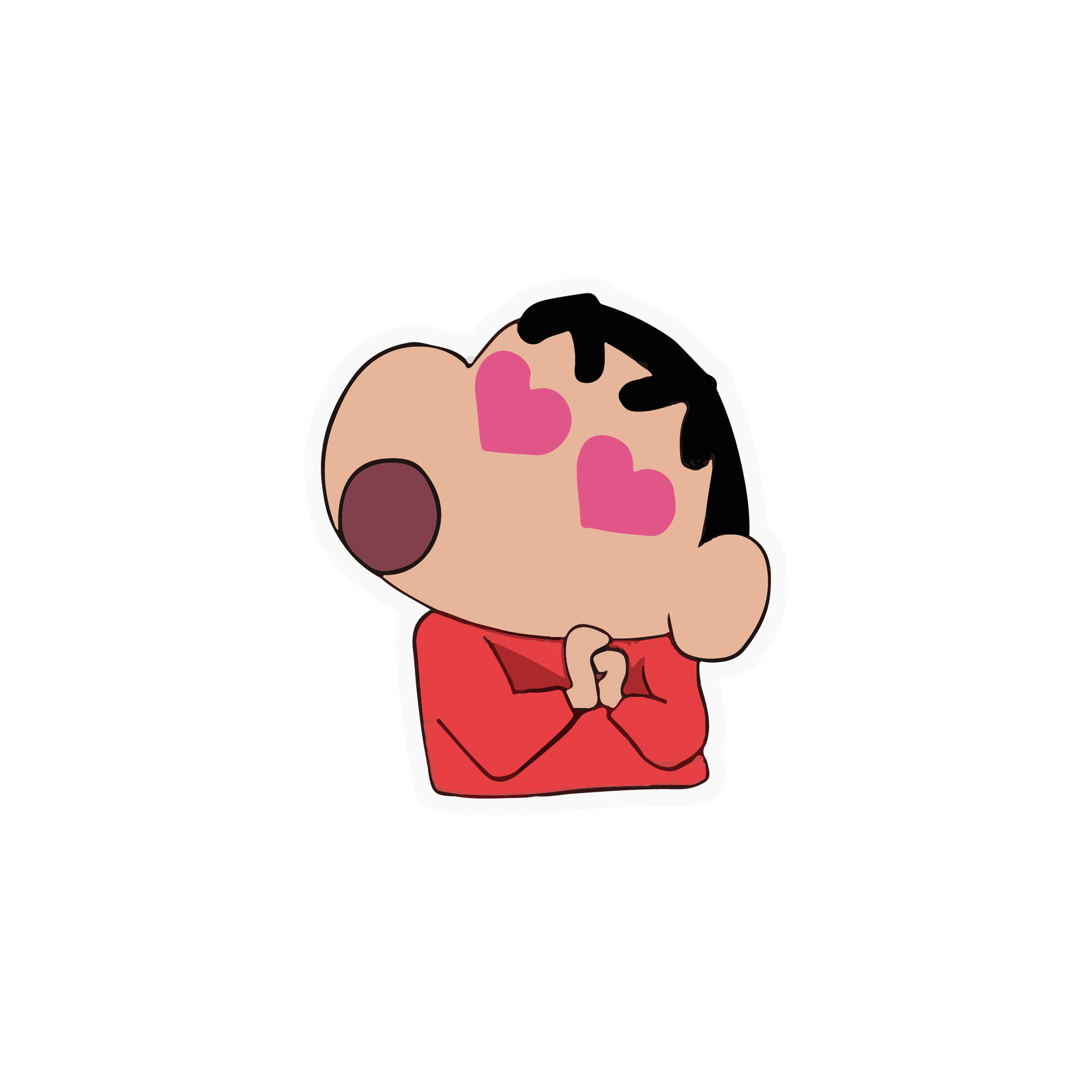 Shin-Chan in Love Sticker Premium Vinyl Sticker