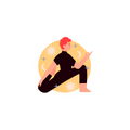 CARTOON STICKER Metalized Sticker
