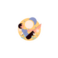 CARTOON STICKER Metalized Sticker