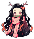 Nezuko Cartoon Sticker Premium Vinyl Sticker