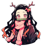 Nezuko Cartoon Sticker Premium Vinyl Sticker