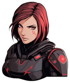 Commander Girl Sticker Premium Vinyl Sticker