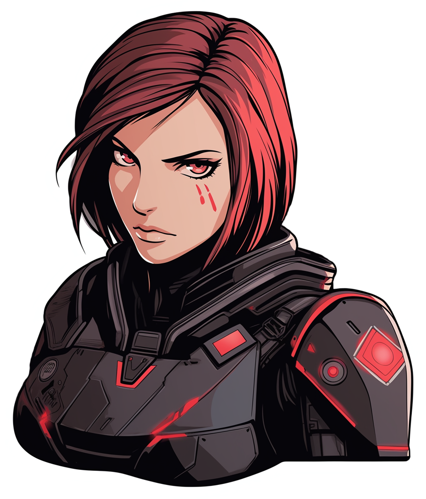 Commander Girl Sticker Premium Vinyl Sticker