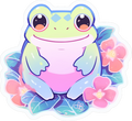 CUTE FROG STICKER Premium Vinyl Sticker